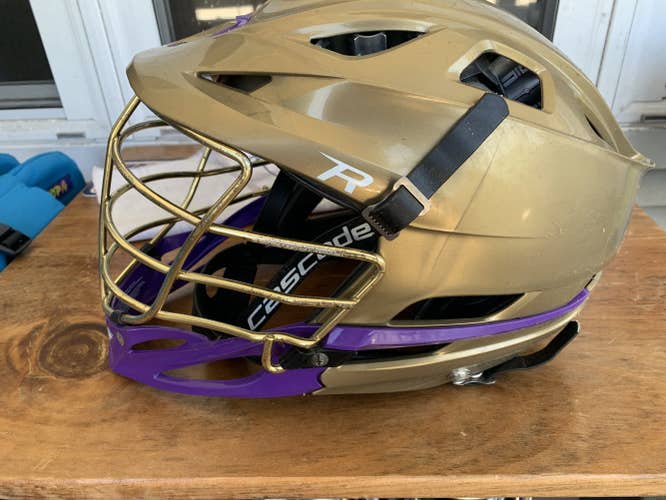 Used Gold and Purple Cascade R Helmet