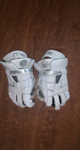 White New Player's Maverik 14" M4 Lacrosse Gloves