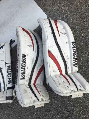 White Senior Vaughn Ventus Goalie Leg Pads