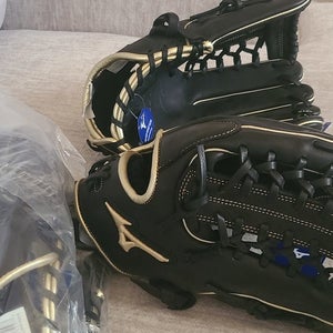 Black & Gold New Mizuno Right Hand Throw Pro Select Baseball / Softball Fastpitch Glove 12.75"