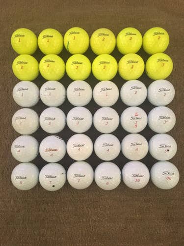 White Used Titleist 36 Pack (3 Dozen) Pro V1x Balls
