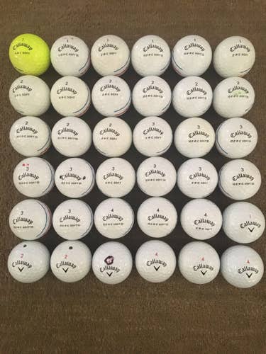 White Used Callaway 36 Pack (3 Dozen) Callaways New ERC Soft Balls