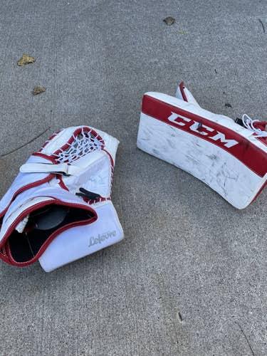 CCM catch glove and blocker Junior size