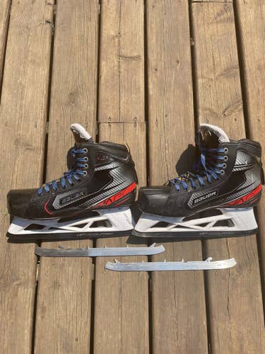 Used Bauer Regular Width  Size 11.5 Vapor X2.9 Hockey Goalie Skates