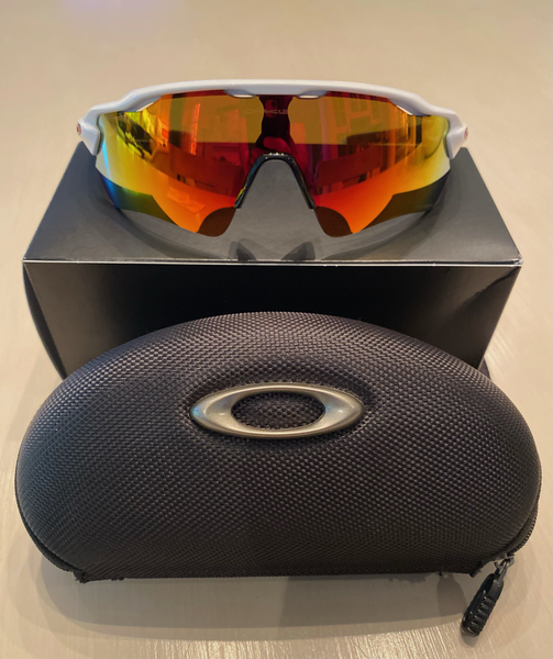 Oakley Radar EV Path Sunglasses - Polished White, Prizm Ruby Lenses for Baseball