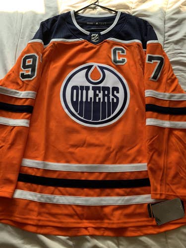 Authentic Adidas Connor McDavid Edmonton Oilers Jersey Size 52