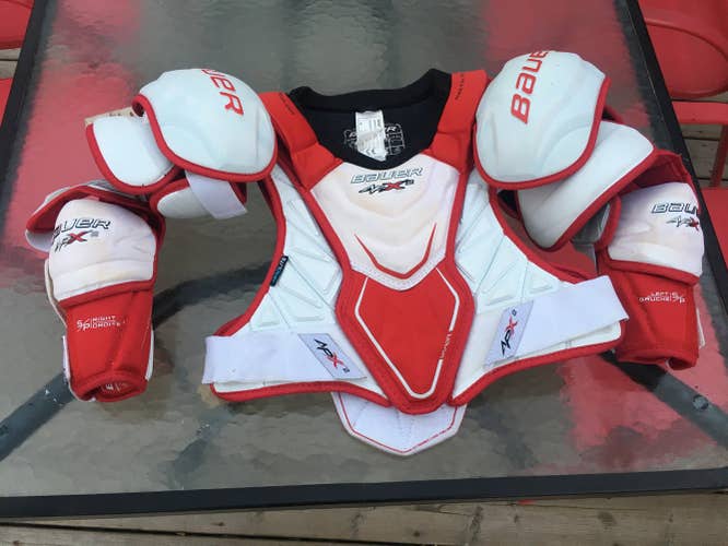 Senior Medium Bauer Vapor APX2 Shoulder Pad and Small APX2 Elbow Pads- Both Included