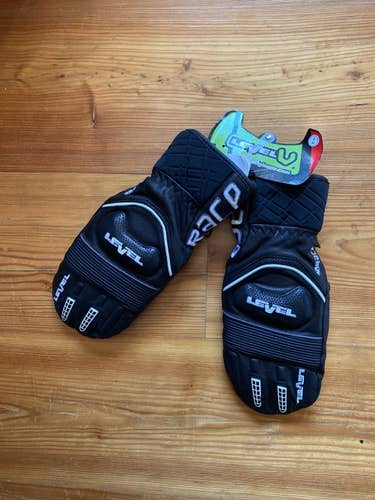 Black Adult Medium Level Race Mittens