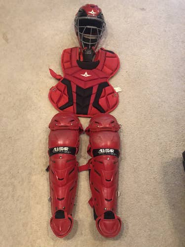 All-Star CP91257X S7 System Seven Catchers Gear Youth Set.