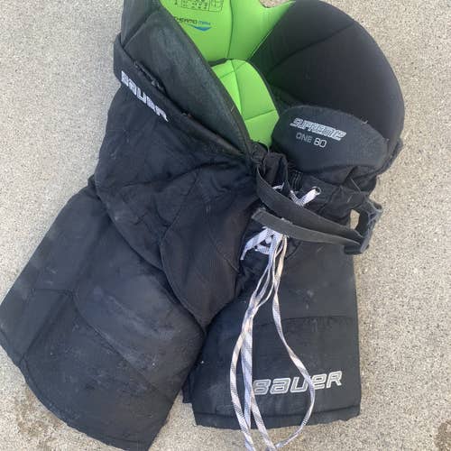 Black Used Large Bauer Supreme One80 Hockey Pants