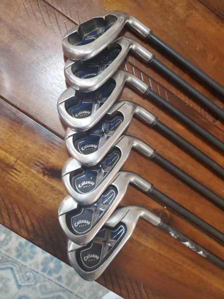Used Men's Callaway Right Handed X-18 Pro Series Iron Set Stiff Flex Graphite Shaft