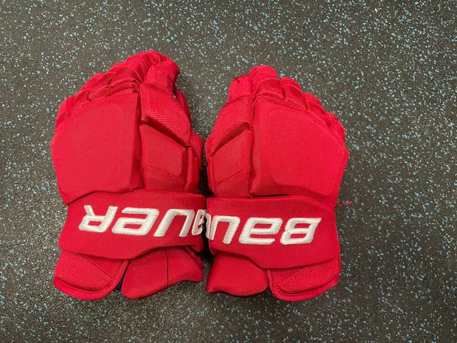 Bauer 2s Pro stock Detroit Red Wings gloves 14" Game used worn