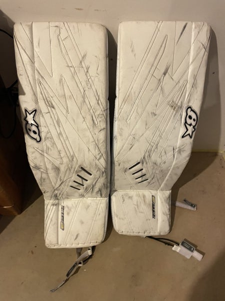 White Senior 35" Brian's OPTiK 2 Goalie Leg Pads