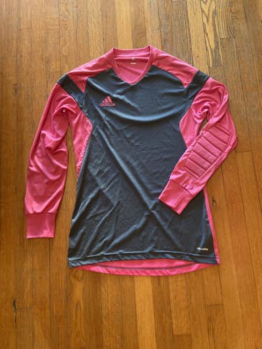 Pink and Gray Men’s Size Small Adidas Goalie Top