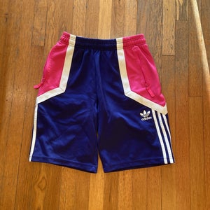Dark Blue, Pink And White Adidas Shorts - Men’s Small