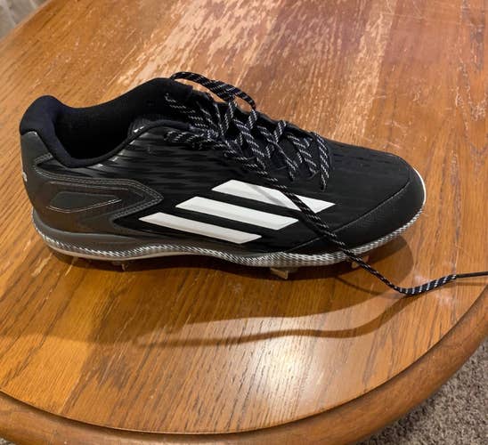 Black New Adult Men's Size 11.5 (Women's 12.5) Metal Adidas Low Cut