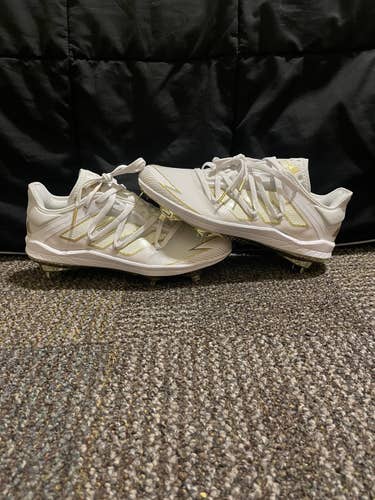 Adidas Adizero Afterburner 7 Metal Baseball Cleats White/Gold EG5631 Men’s 11.5.