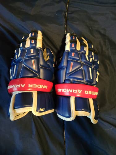Patriots Large Custom Pro stock Under Armour Lacrosse Gloves