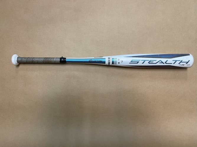 White Used Kid Pitch (9YO-13YO) 2018 Easton Composite Stealth Bat (-11) 17 oz 28"