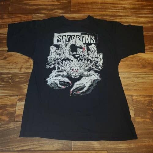 Vintage Rare Scorpions Rock Music Band 1990s Vtg Tour Shirt Size Large
