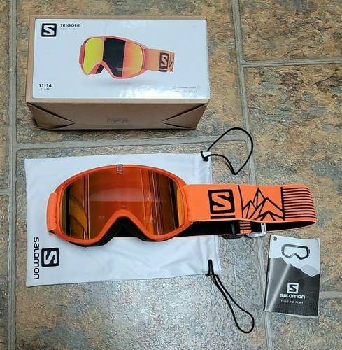 Salomon Trigger QST Ski Goggles Jr. Fit Frame Orange/Lens Mid Red S2