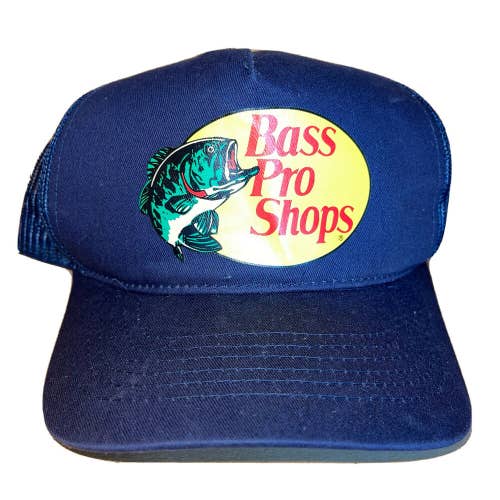 Bass Pro Shops Gone Fishing Mesh Trucker Snapback Hat Angler Fish Outdoors Cap