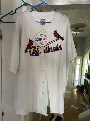 White Adult Unisex New XXL Majestic Jersey St. Louis Cardinals