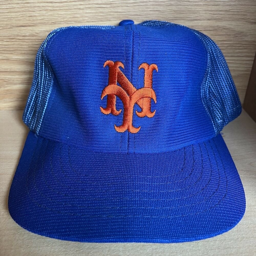 NEW YORK METS VINTAGE 1980'S MLB ANNCO MESH SNAPBACK ADULT HAT