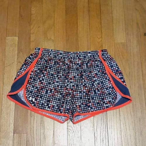 UNDER ARMOUR RUNNING SHORTS WOMENS M LINED SEMI FITTED HEAT GEAR