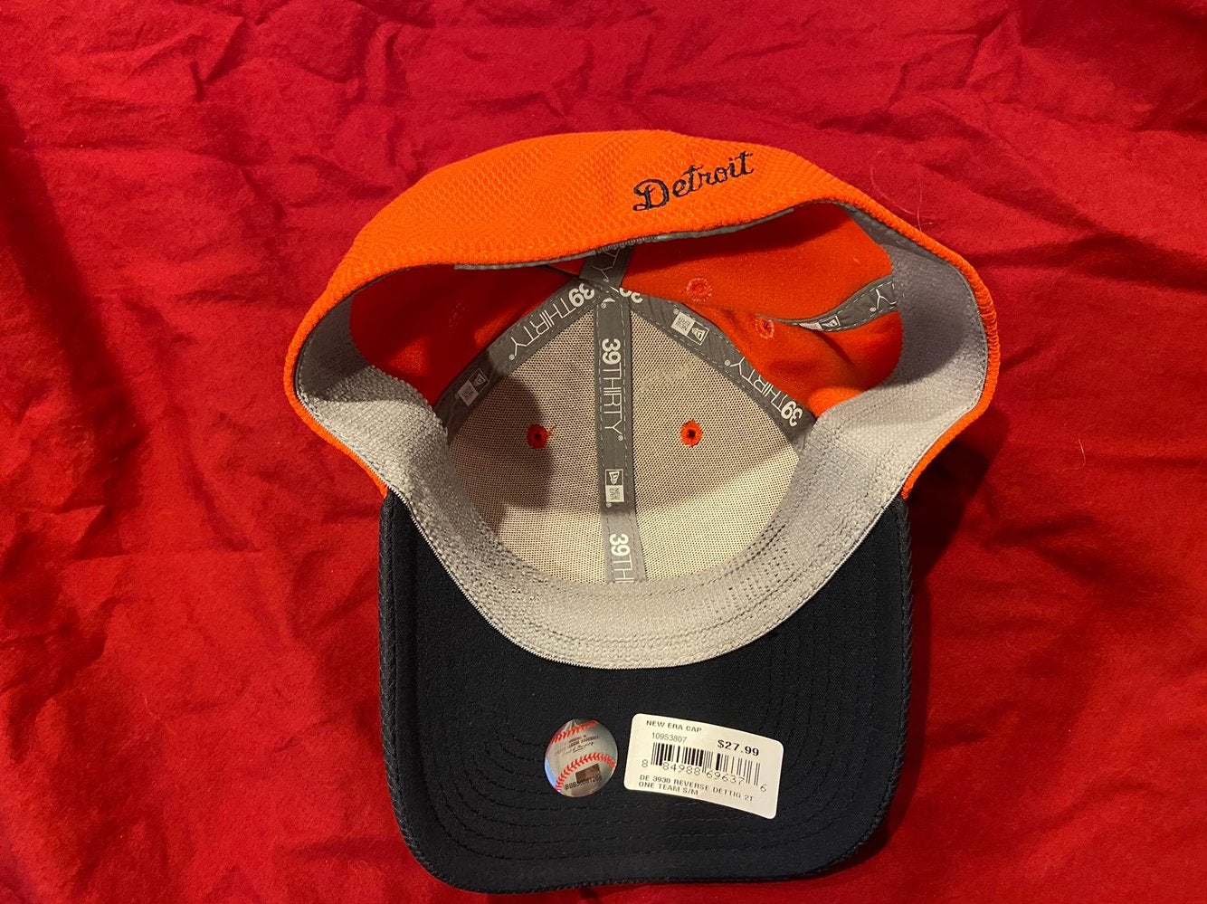 MLB Detroit Tigers New Era 39Thirty Size Medium-Large Orange Hat * NEW NWT
