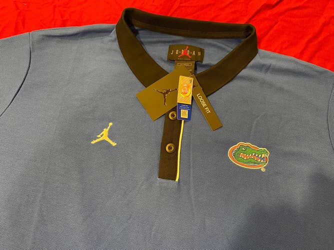 NCAA Florida Gators Nike Jordan Jumpman Polo / Golf Shirt Blue, Size XL * NEW NWT