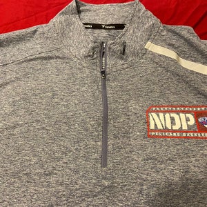 NBA New Orleans Pelicans Team Issued 1/4 Zip Fanatics Gray Adult 3XL Tall Pullover * NWOT NEW