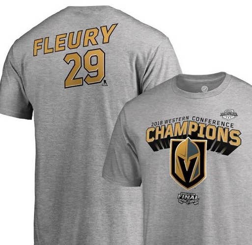 NHL Marc-Andre Fleury Vegas Golden Knights Fanatics Branded 2018 Western Conference Champions