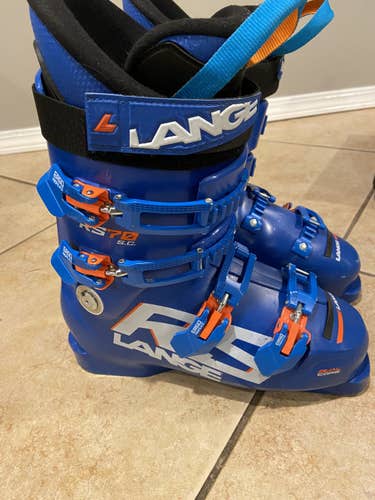 Size 26-26.5 (US mens 8-8.5) Used Unisex Lange Racing RS Ski Boots Medium Flex