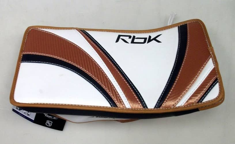 New Reebok Premier Pro intermediate ice hockey goalie blocker glove reg copper