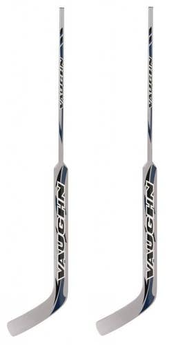 New 2 pack Vaughn 7900 Hockey Goalie stick sticks left LH 25 composite silver Sr