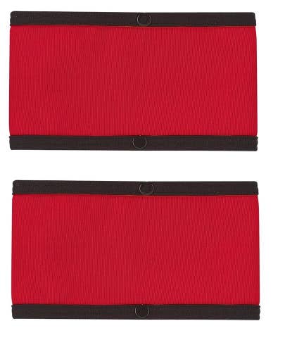 New CCM 152 pair referee arm bands red snap-on large lg official ref senior sr
