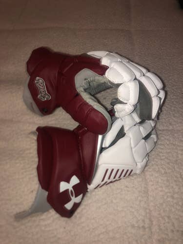 Red New Player's Under Armour 13" Engage 2 Lacrosse Gloves