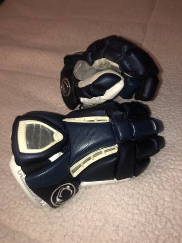 Blue Used Player's Maverik 13" Rome RX3 Lacrosse Gloves