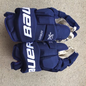 New Colorado Avalanche Pro Stock Bauer Vapor 1X Pro Lite Gloves 15” Zadorov