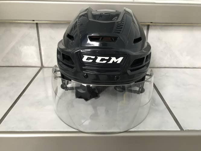New Medium CCM Tacks 710 Helmet Pro Stock Midnight Navy