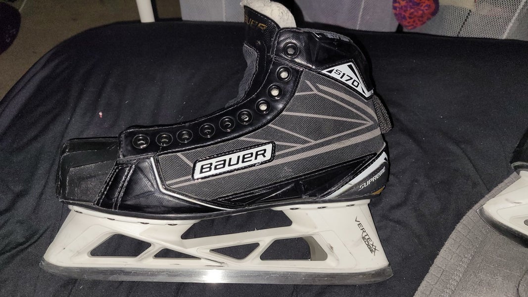 Senior Used Bauer Supreme S170 Hockey Goalie Skates Regular Width Size 7