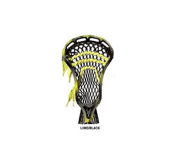 New Reebok Lax 10K lacrosse head strung in Yellow/Black 5.0.5 brand retails $115