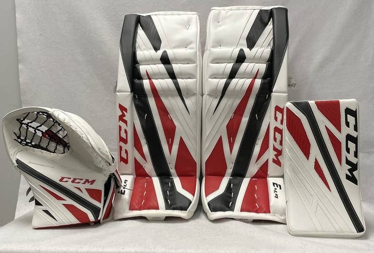 NEW CCM EFlex 4.9 31+1 Intermediate Goalie Pads Full Set with Senior Regular Hand Glove and Blocker