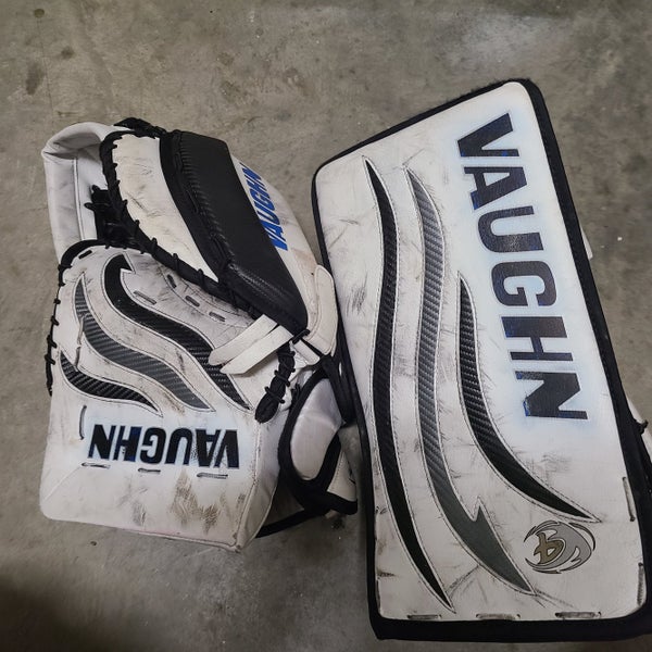 Senior Used Vaughn Regular Velocity V4 Glove and Blocker V4