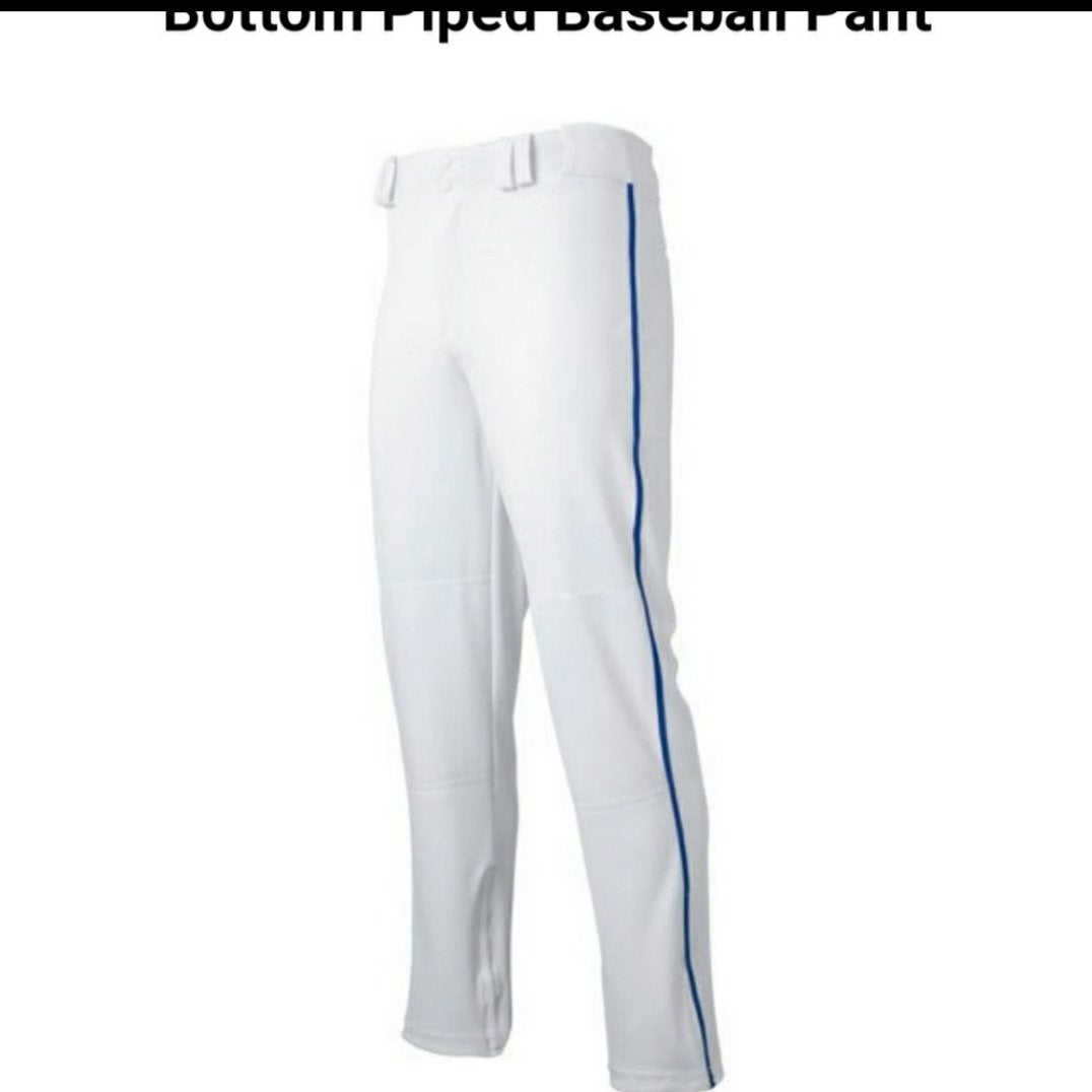 L Blue Stripe Teamwork Baseball Pants open bottom Size Adult X 
