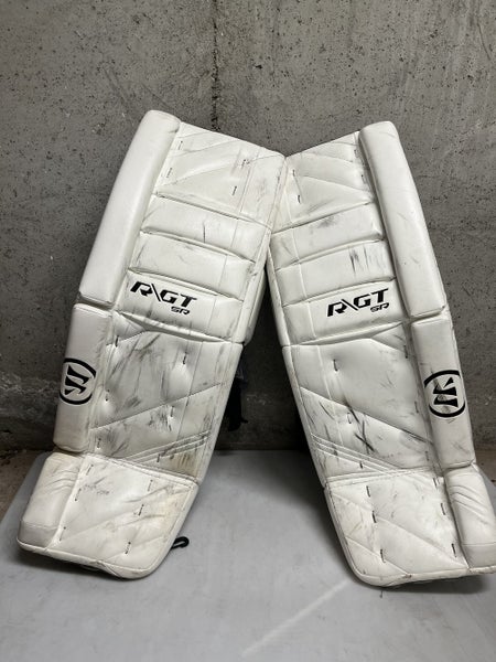 White Senior 32" Warrior Ritual GT Goalie Leg Pads