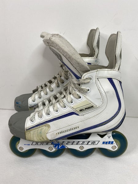 Mission Black Inline Hockey Skates Senior Size 9D (US 9 Men's Shoe) Rink Rat XXX