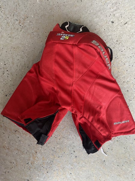 Red Junior Small Bauer Supreme 2S Hockey Pants