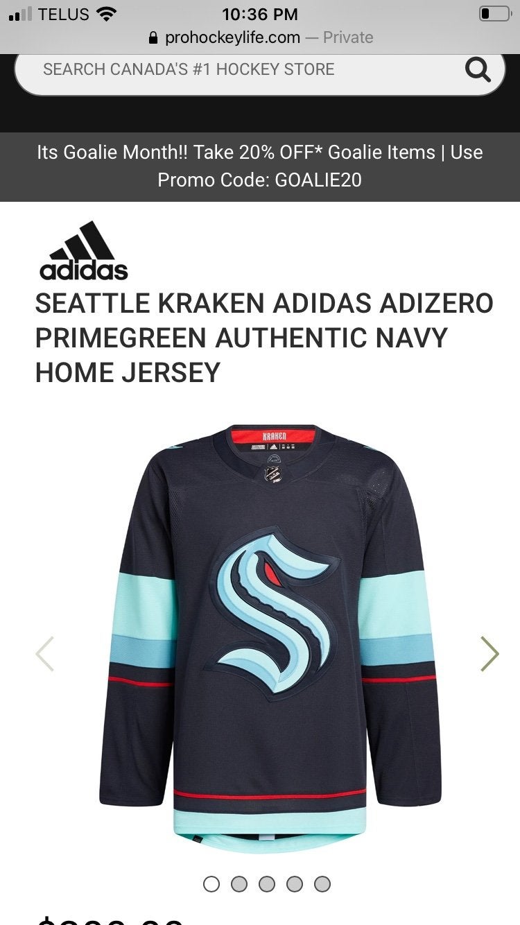 Seattle Kraken Authentic Adidas Home Customized Jersey